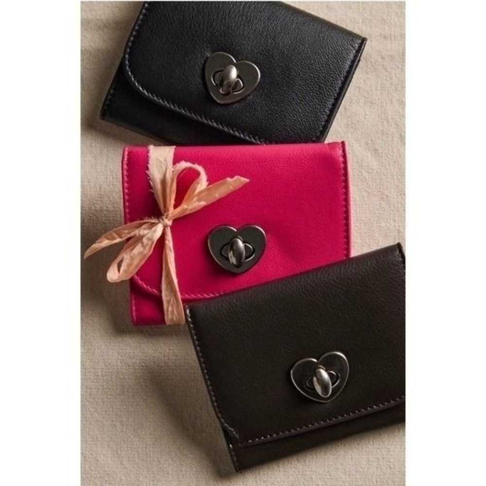 Free People Lock It Up Wallet Hot Pink silver new nwt